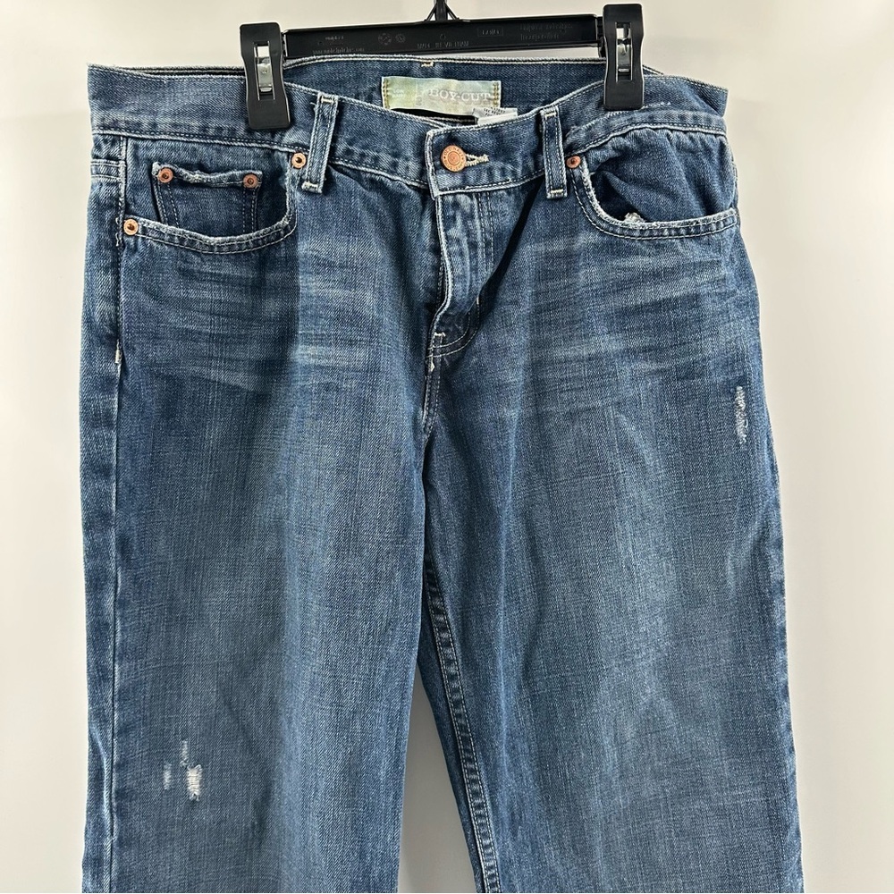 Old Navy Vintage Boy Cut Jeans – Size 10 Short, Medium/Dark Wash, 100% Cotton - Picture 5 of 9